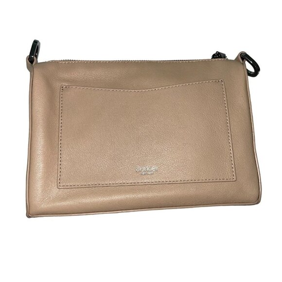 Botkier Womens Valentina Crossbody Shoulder Bag Beige Leather Adjustable Straps - Picture 2 of 8